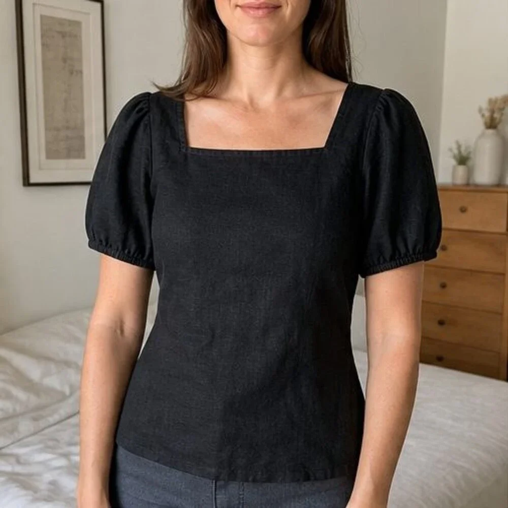 Camel Peplum Top